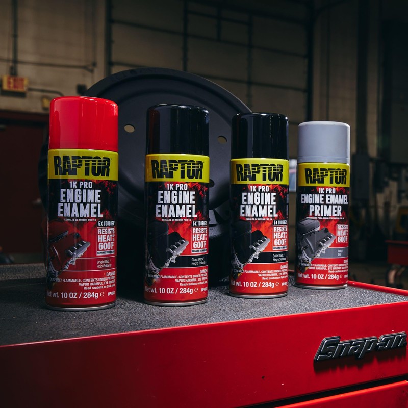 Raptor Engine Enamel Primer Spray, Professional Grade, Superior Adhesion For