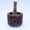 Kaizen Casa Wooden Mortar and Pestle Garlic Masher Hand Grinder
