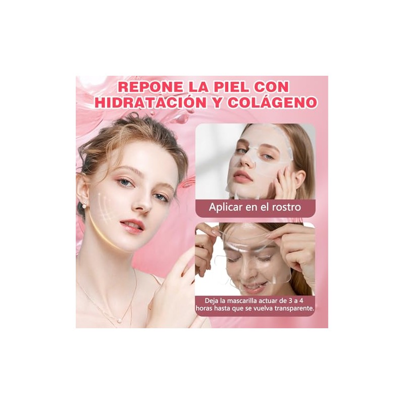 8pcs New Mascarilla Bio Colágeno, Mascarilla de Colágeno, Overnight Mask
