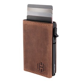 Hardley - Cartera para Hombre de Piel con Bloqueo RFID - Carteras para Caballero - Billetera Tarjetero Hombre - Regalos para Hombre - James Dark Brown