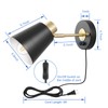 VATONI Plug in Wall Sconce, Dimmable Wall Sconce Adjustable Wall