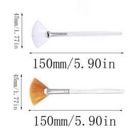 8 Pieces Fan Brushes, Mask Brush, Soft Fan Mask Brush, Face Applicator Brush, for Makeup Tools for Women Girls