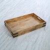 IMPULSE! Napa Rustic Wood Butler Table with Removable Serving Tray