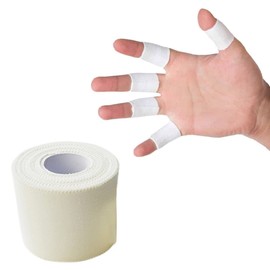 White Zinc Oxide Tape - Self Adherent Cohesive Tape, Healthcare Sports Strapping Tape Rolls - Long Strong Rigid Latex Free Athletic Tape for Boxing, Physio Injury.