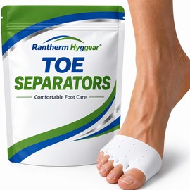 Rantherm Hyggear Toe Separators for Women - 2 Pairs Silicone High-Elasticity Bunion & Hammer Corrector for Overlapping Toes
