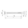 HECO-TOPIX-plus 4.5 x 50, rear wall screw, T-Drive, VVG, A3K,