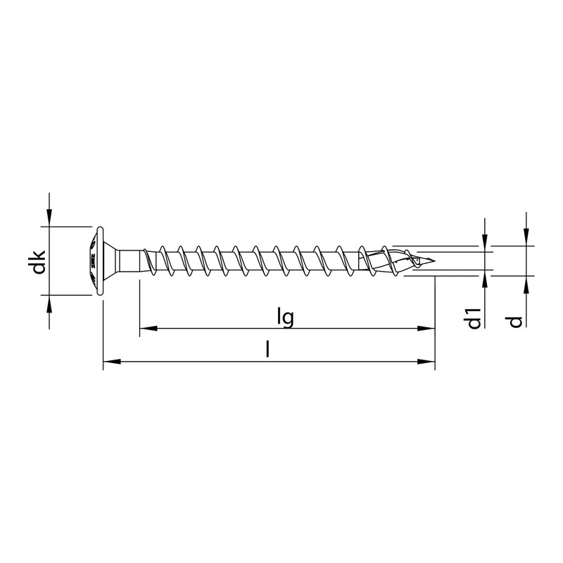 HECO-TOPIX-plus 4.5 x 50, rear wall screw, T-Drive, VVG, A3K,