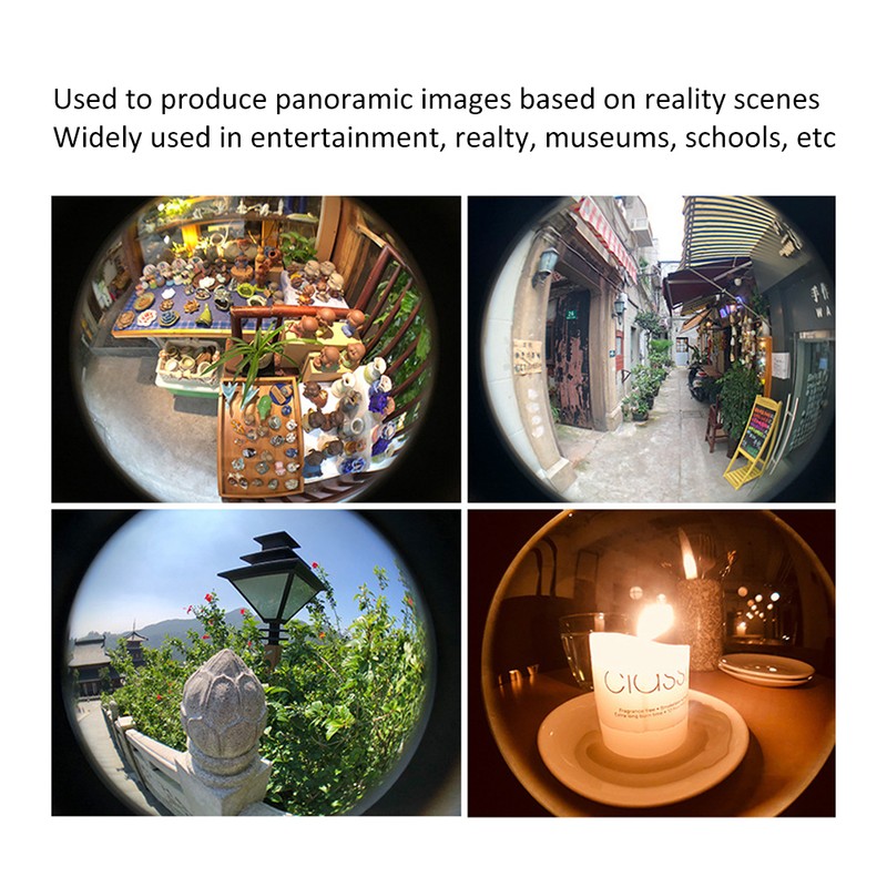 Junestar Fisheye Lens Portable Lightweight 180 Degrees View Angle for