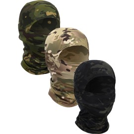 Blulu 3 Pieces Ski Mask Balaclava Full Face Mask Winter Camo Balaclava Hunting Face Cover Windproof Breathable Shiesty Mask(Novel Color,Medium)