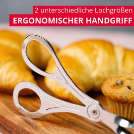 Westmark Pastry Tongs - Versatile Tongs for Hygienic Serving of Baked Goods and Other Foods, Ideal for Buffets, 7.8" Length - 18/8 Stainless Steel