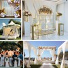 White Wedding Backdrop Curtain 4 Panels 10ft x 5ft Chiffon
