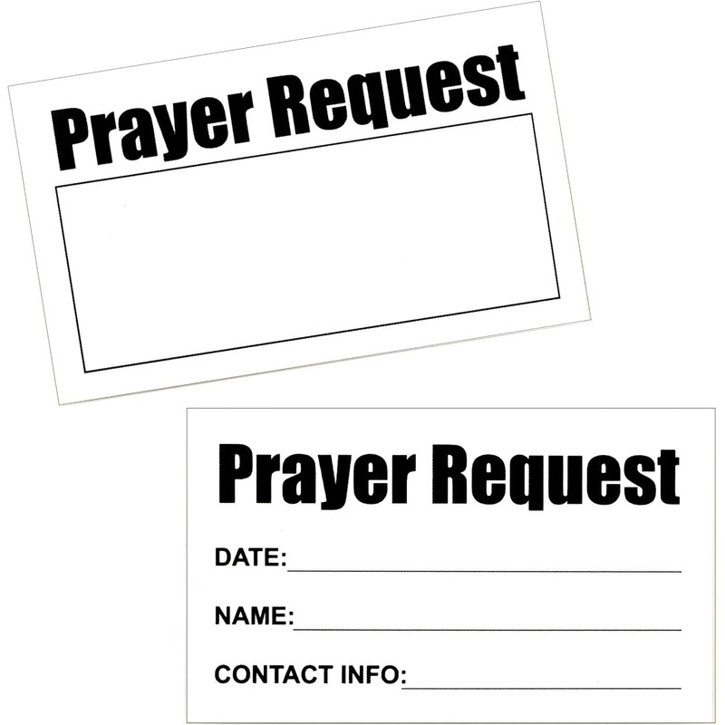 ARBEIT Prayer Request cards (2 x 3.5 In, 500-Pack)