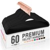 HOUSE DAY Black Velvet Hangers 60 Pack, Premium Clothes Hangers