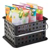 iDesign Plastic Handle-Portable Shower Caddy-Black Basket