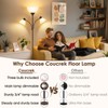 Coucrek Floor Lamp for Living Room,72" Dimmable Torchiere Lamp with