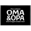 True Statements Doormat "Hier wohnen Oma & Opa - Elternregeln