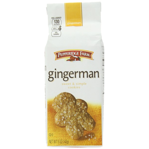 Pepperidge Farm Gingermen Cookies, 5-ounce (pack of 4)