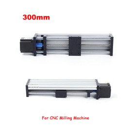 YIPONYT CNC Linear Guide Rail Slide Ball Screw Motion Table, Linear Guide Stage Actuator Motorized 23 Nema Stepper Motor for DIY CNC Router Milling Machine (SFU1204 300mm)