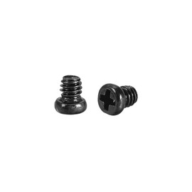 uxcell M2x2mm Phillips Screw Fastener Black 2.8mm Dia Screw Head for Laptop PC TV Fan Switch 50pcs