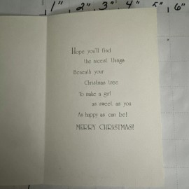 Vintage Merry Christmas Beautiful Unique Black African Girl Child Angel Baby