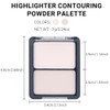 3 IN 1 Brown Nude Face Highlight Bronzer Powder Palette