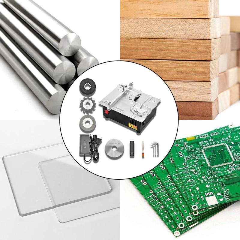 Precision Mini Electric Table Saw, DIY Hobby Handmade Woodworking Bench