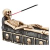 Skeleton Crypt Incense Holder, 26.5 cm - Coffin to Open,