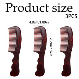 Scalp Comb, Dandruff Comb for Men and Women, Birth Comb with Energy Massage, Pack of 3, 4.7 x 20 cm, Ideal for Daily Scalp Care and Dandruff Removal