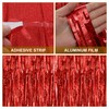 uxcell 5 Pcs Red Fringe Curtain Party Streamers (3.3ft x