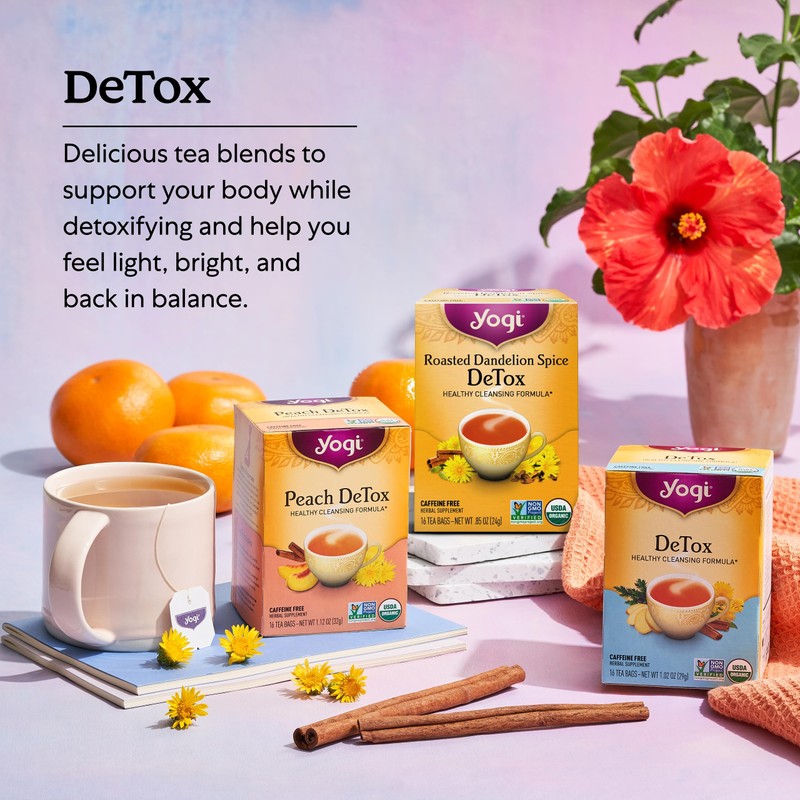 Yogi Yogi Tea - Peach DeTox Tea (6 Pack) -