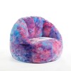 Heritage Kids Rainbow Faux Fur Kids Bean Bag Chair, Pink,