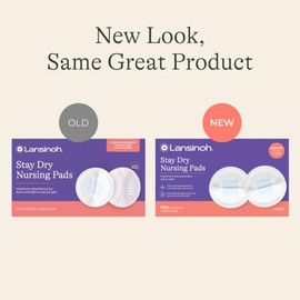Lansinoh Stay Dry Disposable Nursing Pads, Soft and Super Absorbent Breast Pads, Breastfeeding Essentials for Moms, 100 Count