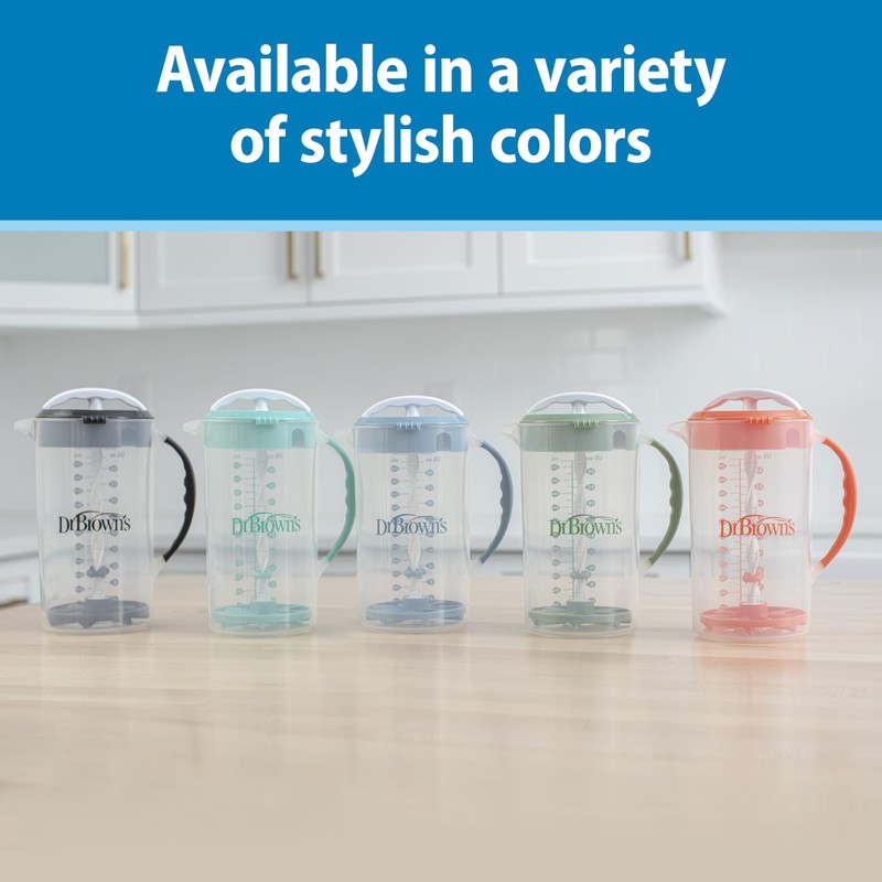 Dr. Brown's Baby Formula Mixing Pitcher with Adjustable Stopper, Locking