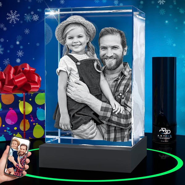 ArtPix 3D Premium Crystal Photo, Christmas Customized Gifts for Women,