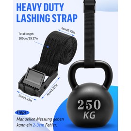 4 Pcs Tie Down Straps 100CM, Caianwin Heavy Duty Lashing Straps 250kg Load Capacity, Ratchet Roof Rack Strap with Adjustable Buckles, Tensioning Belts Cam Buckle Strap for Motorcycle, bike, backpack