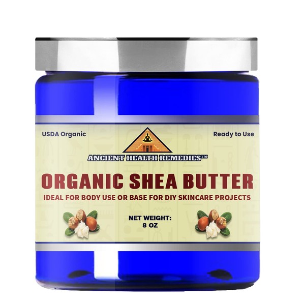 USDA Certified Organic Unrefined Raw AFRICAN IVORY SHEA BUTTER BLOCKS/JAR Bulk Size Grade A for Anti Aging, Dry Skin, Base for DIY Body Butter, Beauty, Skin Moisturizer & Hand Cream