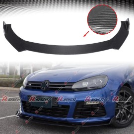ZTT Front Bumper Lip Splitter BodyKit Carbon Fiber Look For Golf R Mk6 2009-2013