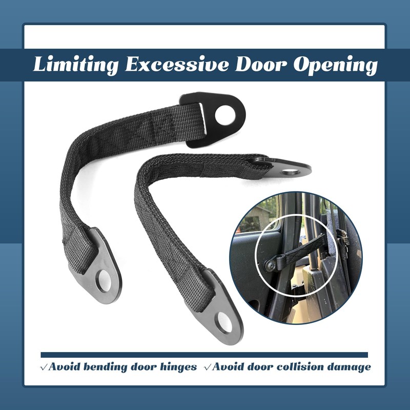 Esttlamer 2Pcs Heavy-Duty Door Limit Straps Compatible with Can-Am Defender,