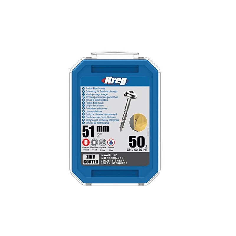 Kreg Pocket Hole Screw, 2.0 inches (51 mm), Coarse (50