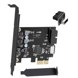 Sinefine PCIe x1 to 19Pin USB 3.0 Header and Type E (A Key) Card, Comes with 19pin to Type E Adapter, USB A and C Front Panel Adapter