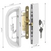 Sliding Glass Door Lock Set with Key Cylinder and Mortise
