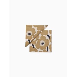 [marimekko] Unikko 52_1_5272552665 F Cocktail Napkins, 9.8 x 9.8 inches (25 x 25 cm), Women's, Off White x Beige