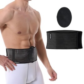 Faja para Hernia Umbilical Hombre y Mujer, Faja para Hernia Inguinal Hombre y Mujer con Almohadilla de Compresión,Faja Inguinal para Hombre y Mujer para Ombligo, Hernias, Abdomen, Vientre (S/M, CM, 12.5)