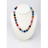 Treasurebay Stunning 14mm Gemstone Necklace Women's Necklace (Multi-colour agate)