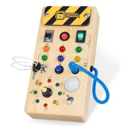 Tabla De Actividades Montessori Con 8 Luces Led Interactivas                                                                                          