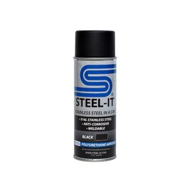 Steel-It Steel-It Polyurethane Spray Paint, Industrial Coating with Stainless Steel, Weldable, Easy to Apply - Black (1 Can)
