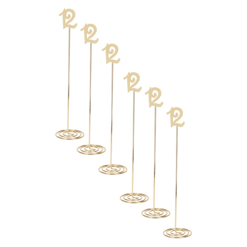 6pcs Metal Wedding Table Numbers Rust Prevention Thickened Tall Table