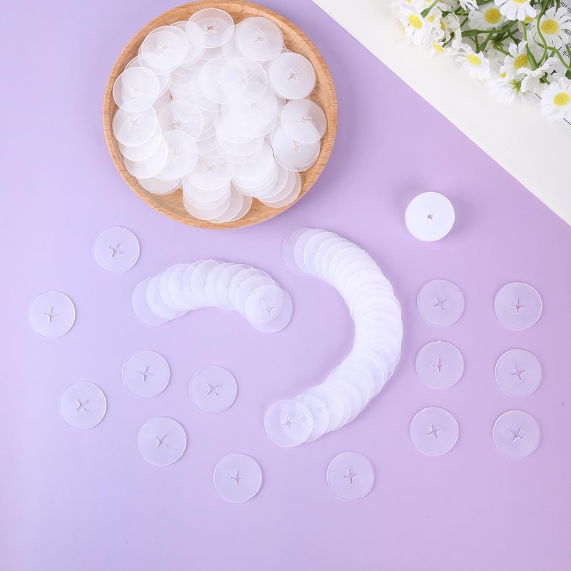 Koceci 200 PCS Peg Hook Stoppers, White Pegboard Locks for