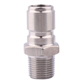 DERNORD Stainless Steel Male Quick Disconnect MPT 3/8" Homebrewing Connector Sanitary Fitting Pack of 2