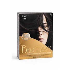 Tinte para Cabello Henna BELGASAN Cubre Canas Natural Larga Duración (Negro H1)